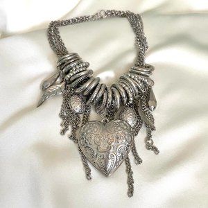 Big Heart Statement Necklace